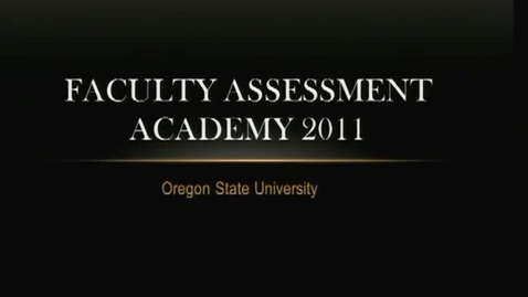 Thumbnail for Fac Assessment Academy 2011 10 Dedra Demaree
