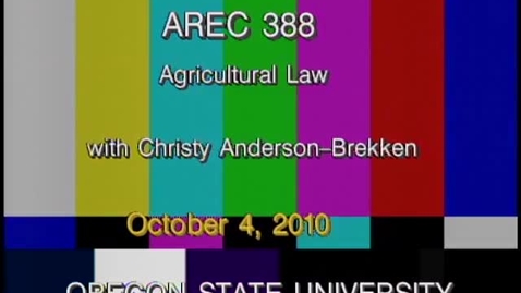 Thumbnail for entry AREC 388 Fall 2010 - Lecture 03