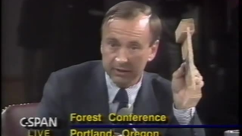 Thumbnail for entry 1993, Pacific Northwest Forest Summit CSPAN