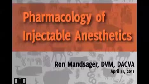 Thumbnail for entry Pharmacology of Injectable Anesthetics: Etomidate, Alfaxalon