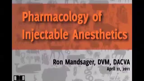 Thumbnail for Pharmacology of Injectable Anesthetics: Dissociatives