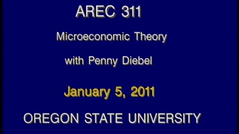 Thumbnail for AREC 311 Winter 2011 - Lecture 03