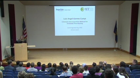 Thumbnail for Scholars' Insights 2014:  Luis Angel Gomez Cunya - A Domain Decomposition Method for Unisteady Flow Routing