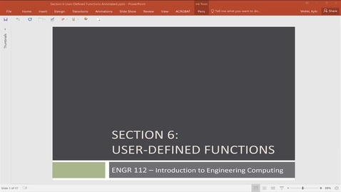 Thumbnail for ENGR 112 Class 8 - 02/05/20
