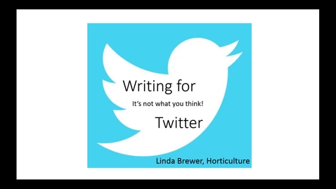 Thumbnail for Writing for Twitter - 2016 Mar 18 06:02:57