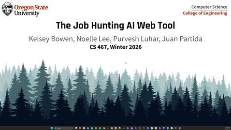 Thumbnail for The Job Hunting AI Web Tool - Progress Report # 1 - Presentation