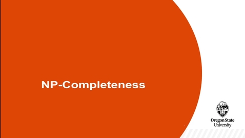 Thumbnail for entry CS 514 - NP - Completeness