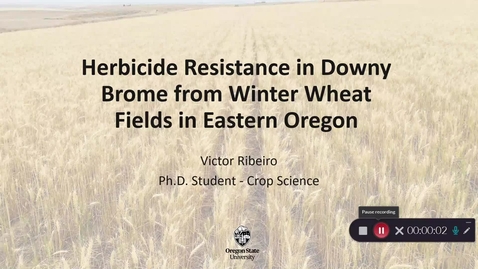 Thumbnail for entry Herbicide Resistance in Downy Brome from Wheat Fields in Eastern Oregon
