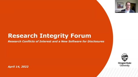 Thumbnail for Clip of Research Integrity Forum:  Conflict of Interest transitions and new tracking system 