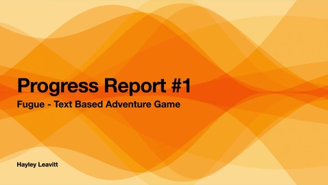 Thumbnail for Progress Report 1