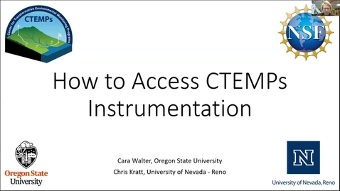 Thumbnail for entry Cara Walter (OSU), Chris Kratt (UNR): How to access CTEMPs Instrumentation