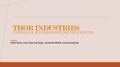 Thumbnail for MRKT492 - Thor Industries Overview