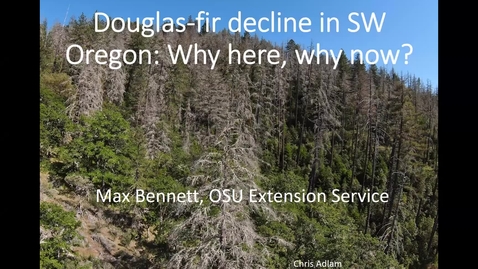 Thumbnail for entry Douglas-fir decline and mortality in SW Oregon: why here, why now? (Max Bennett)