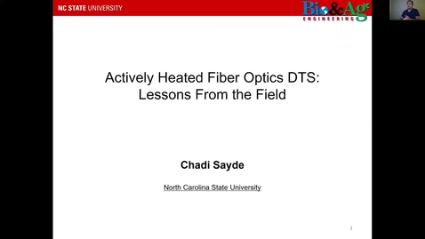 Thumbnail for entry Chadi Sayde (North Carolina State University): Actively Heated Fiber Optics DTS: Lessons From the Field