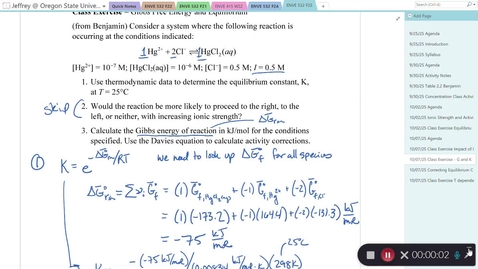 Thumbnail for Ionic Strength Effect on Equilibrium Example