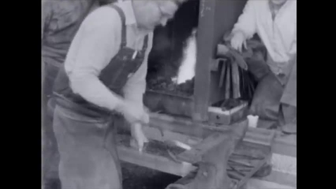 Thumbnail for entry Horseshoeing instruction, 1964