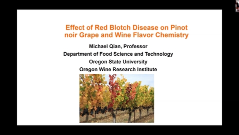 Thumbnail for entry Grape Red Blotch Disease Webinar - Dr. Michael Qian