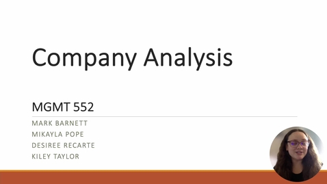 Thumbnail for MGMT 552 - Company Analysis Assignment Group 3