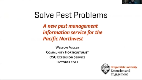 Thumbnail for entry **Solve Pest Problems - A New Information Resource for the Pacific Northwest - 2022 Fall Recertification Webinar*