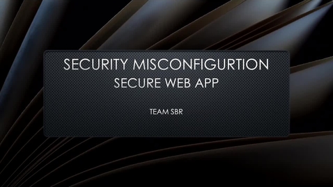 Thumbnail for Security Misconfiguration (Secure)