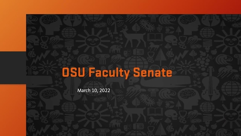 Thumbnail for entry 2022-03-10 Faculty Senate