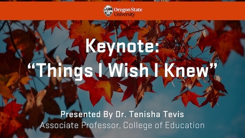 Thumbnail for entry Graduate School Orientation 2023: Keynote