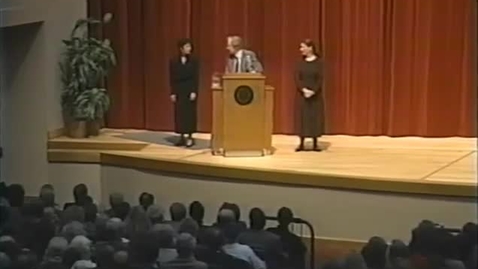 Thumbnail for &quot;Prospects for World Order,&quot; audience question and answer session with Noam Chomsky, October 24, 1995