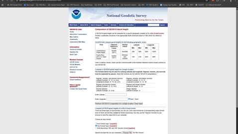 Thumbnail for NGS Geoid Calculator Walkthrough