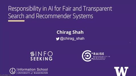 Thumbnail for AI Seminar 31: Chirag Shah