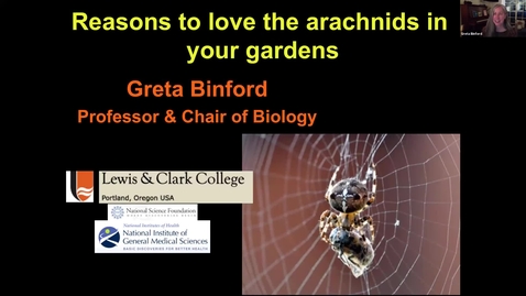 Thumbnail for entry **Reasons to love the arachnids in your gardens * - Washington County Master Gardener Association's Speaker Series - October 2021