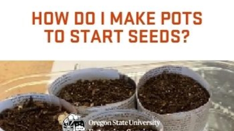 Thumbnail for How do I make pots to start seeds?