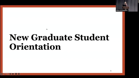 Thumbnail for New Graduate Student Orientation 2025 - Welcome