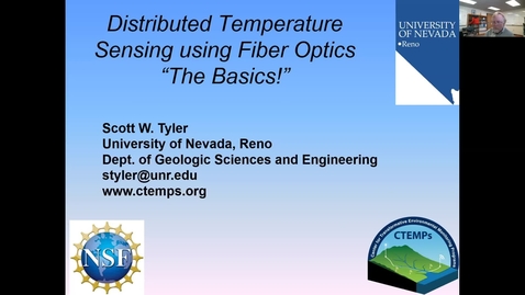 Thumbnail for entry Scott Tyler (UNR): Distributed Temperature Sensing using Fiber Optics - The Basics!