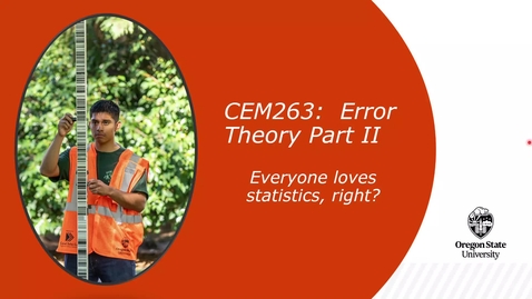 Thumbnail for CEM263: Error Theory Part II