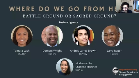 Thumbnail for Where Do We Go From Here: Battle Ground or Sacred Ground? Panel, November 5, 2020