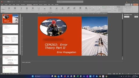 Thumbnail for CEM263: Error Propagation