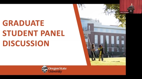 Thumbnail for entry Graduate School Orientation 2022: Student Panel