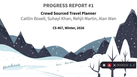 Thumbnail for Crowd Sourced Travel Planner Progress Report 1