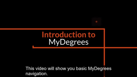 Thumbnail for Introduction to MyDegrees