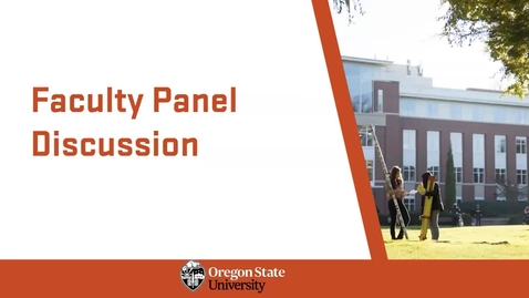 Thumbnail for Graduate School Orientation 2023: Faculty Panel