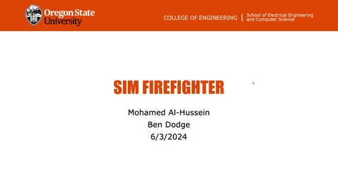 Thumbnail for CS467 Demonstration Video: Sim Firefighter