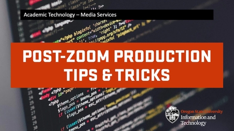Thumbnail for entry Zoom: Recordings - Tips &amp; Tricks