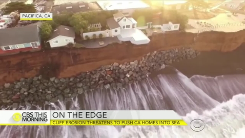 Thumbnail for Cliff erosion threatens to push California homes into sea