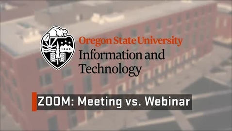Thumbnail for Get To Know Zoom - Webinars vs. Meetings