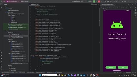 Thumbnail for Mobile Software Development - Assignment 2, Simple Interactive App