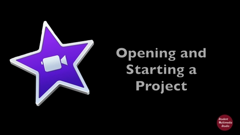 Thumbnail for iMovie 01: Opening and Starting a Project