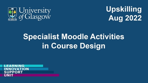 Thumbnail for Specialist Moodle activities