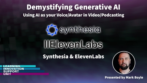 Thumbnail for Using AI as Your Voice/Avatar in Video/Podcasting