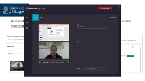 Thumbnail for Kaltura: Recording a presentation