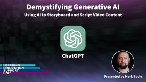 Thumbnail for entry Using AI to Storyboard and Script Video Content